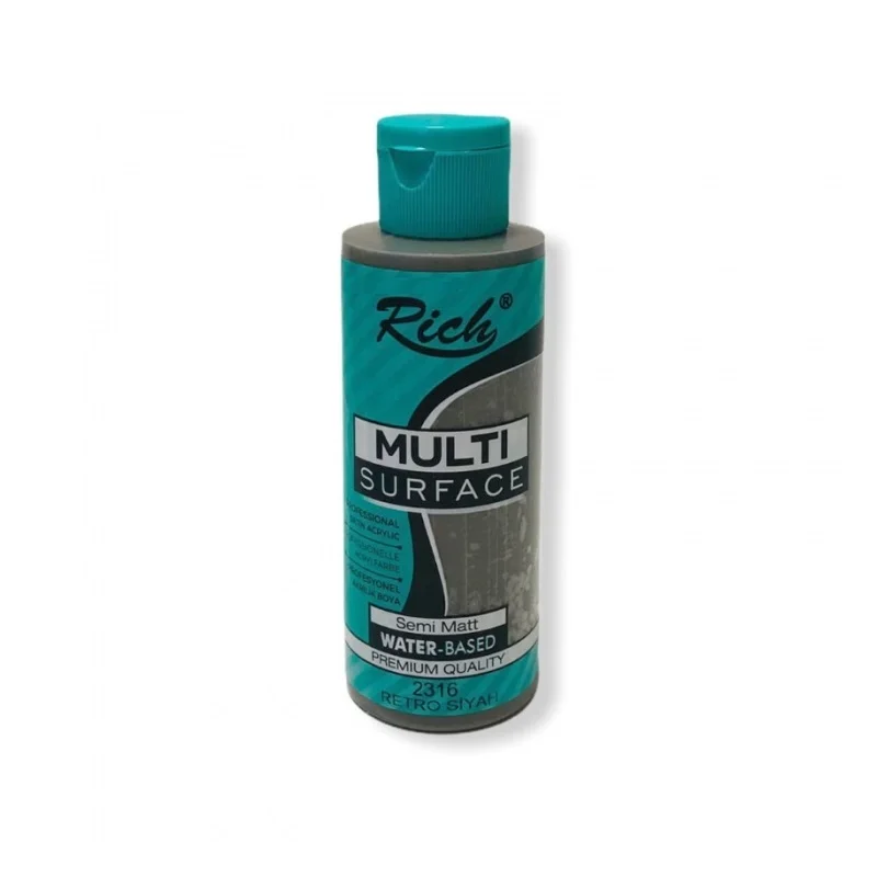 RICH MULTİ AKRİLİK BOYA 2316 RETRO SİYAH 120 cc