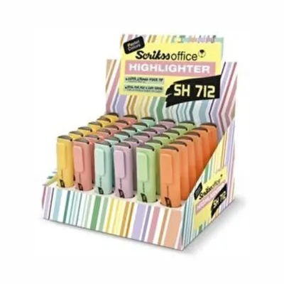 SCRİKSS SH 712 PASTEL FOSFORLU KALEM 36 LI STN (Best)