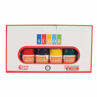 SÜDOR SD856 EBRU BOYASI 6 LI DAMLALIKLI SET 30 ML (Best)
