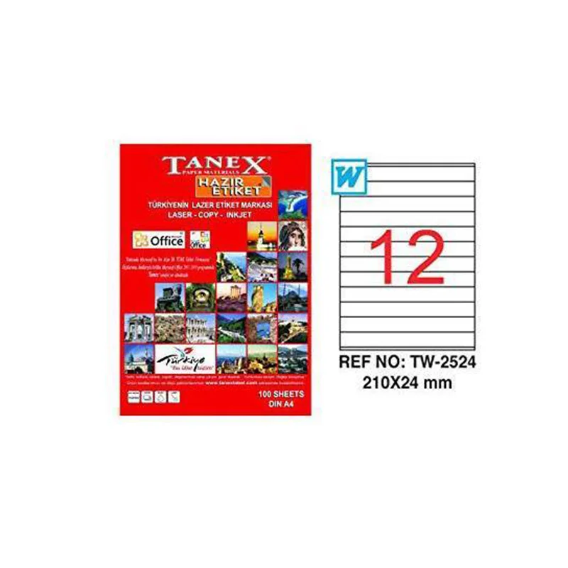 TANEX 210x24 LASER ETİKET TW-2524