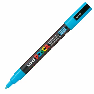 UNİ-BALL PC-3M POSCA SU BAZLI MARKER A.MAVİ 0.9 (Best)