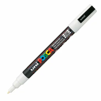 UNİ-BALL PC-3M POSCA SU BAZLI MARKER BEYAZ 0.9 (Best)