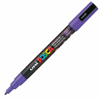 UNİ-BALL PC-3M POSCA SU BAZLI MARKER MOR 0.9 (Best)