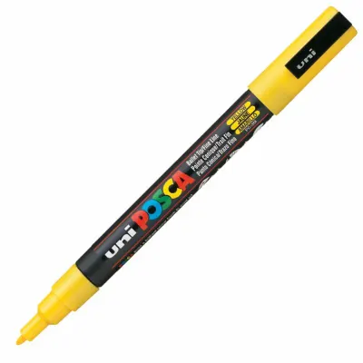 UNİ-BALL PC-3M POSCA SU BAZLI MARKER SARI 0.9 (Best)