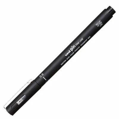 UNİ-BALL PIN06-200 FINELINE 0.6 SİYAH ÇİZİM KALEMİ (Best)