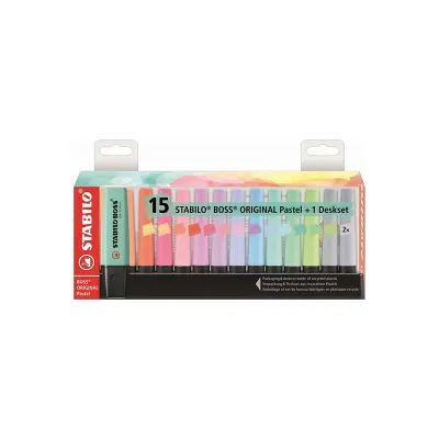 STABILO BOSS PASTEL FOSFORLU KALEM 15 Lİ 7015-02-5 (Best)