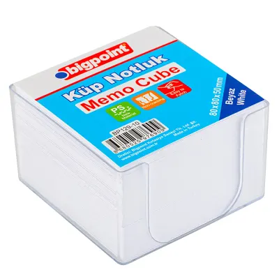 Bigpoint Akrilik Küp Notluk Beyaz 8x8cm