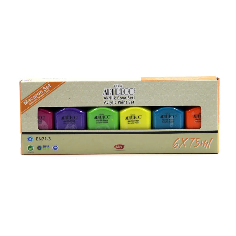 ARTDECO AKRİLİK BOYA 75 ML MAKARON RENKLER 6 LI SET