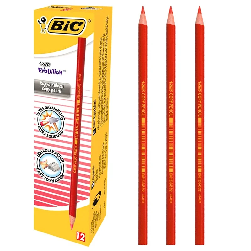BİC EVOLUTION KIRMIZI KOPYA KALEMİ 12 Lİ 921369 (ÖZEL FİYAT)