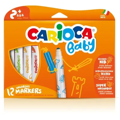 CARIOCA 12 RENK BABY JUMBO KEÇELİ KALEM 42814 (Best)