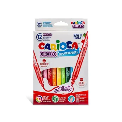 CARIOCA 12 RENK ÇİFTUÇ KEÇELİ KALEM 41457