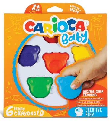 CARIOCA 6 RENK BABY ŞEKİLLİ MUM  BOYA 42956 (Best)