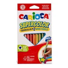 CARİOCA SUPERCOLOR MAXI ÜÇGEN KURU BOYA KALEMİ 12'Lİ 43451