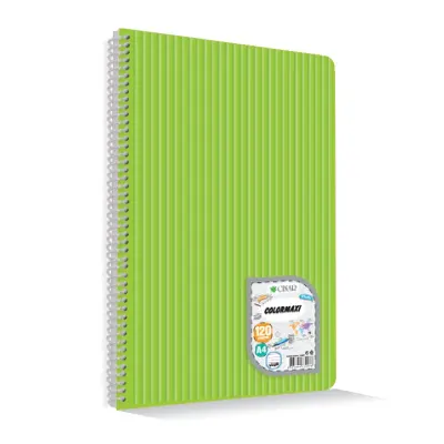 ÇINAR COLORMAXI A4 120 YP. ÇİZGİLİ  PP. KAPAK SPR. DEFTER 73007 (Best)