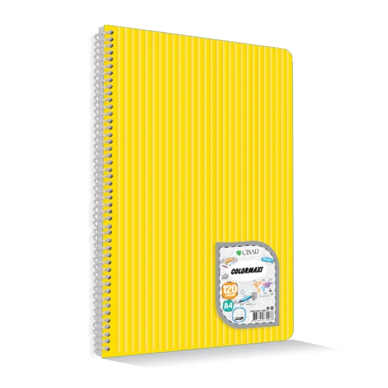 ÇINAR COLORMAXI A4 120 YP. KARELİ PP. KAPAK SPR. DEFTER 73008