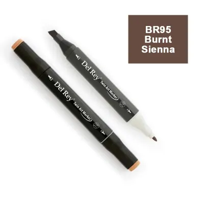 DEL REY TWIN MARKER BR95 BURNT SİENNA ÇİFT UÇLU GRAFİK KALEMİ MN-DR095