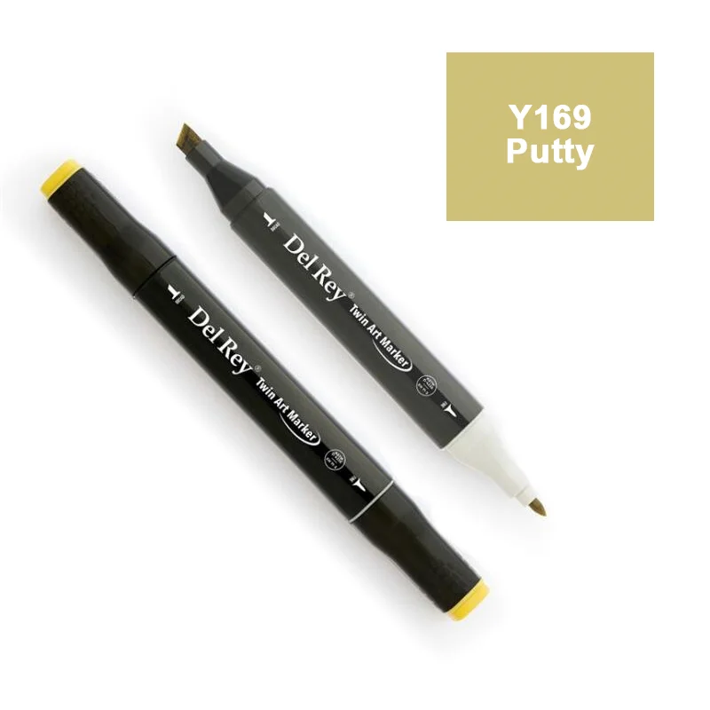 DEL REY TWIN MARKER Y169 PUTTY ÇİFT UÇLU GRAFİK KALEMİ MN-DR169