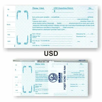 DİLMAN DOLAR SENET KOÇANI 100 LÜ