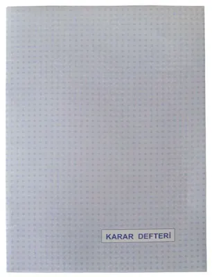 DİLMAN NUMARALI KARAR DEFTERİ KARTON KAPAK 40 YP.