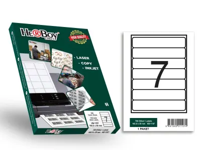 HB-1107 192.5 x 39 mm LASER ETİKET 100 AD.