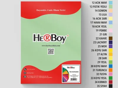 HERBOY FON KARTONU A4 NO:13 FISTIK YEŞİLİ 100 AD.