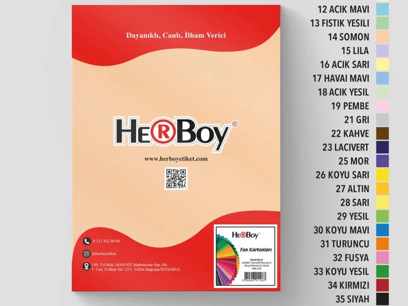 HERBOY FON KARTONU A4 NO:14 SOMON 100 AD.