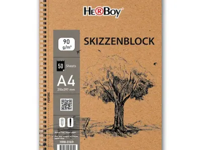 HERBOY A4 60'LI 90 g KRAFT YAN SPİRALLİ BLOK