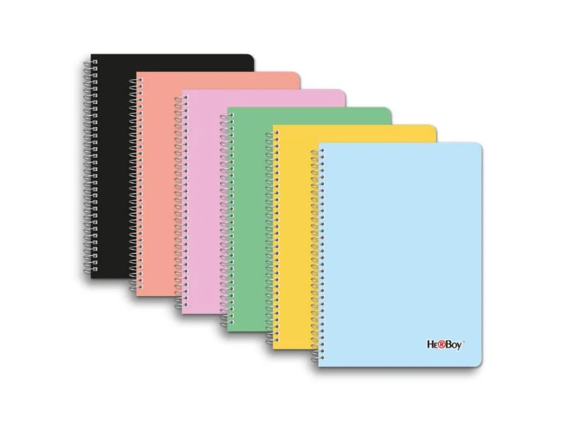 HERBOY SPİRALLİ PP KAPAK DÜZ DEFTER A5 80 YP.