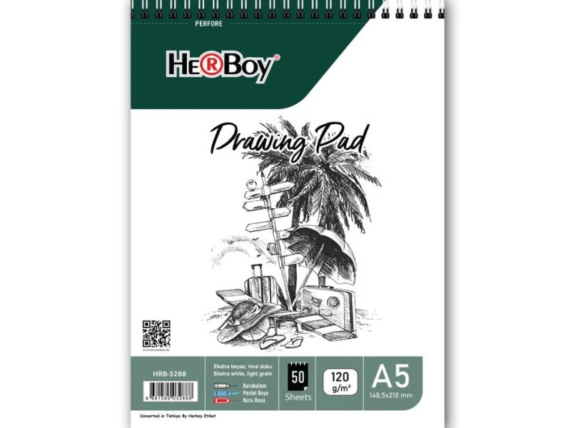 HERBOY SPİRALLİ DRAWING PAD A5 120 g 50'Lİ