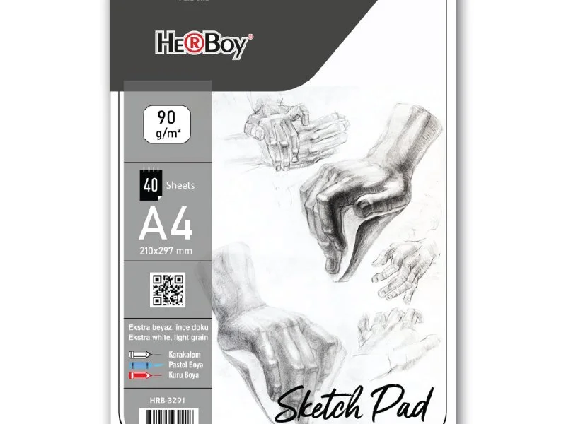 HERBOY SPİRALLİ SKETCHPAD A4 90 g 40'LI