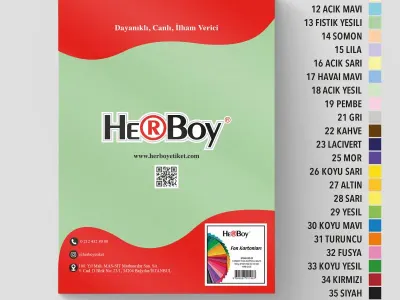 HERBOY FON KARTONU 25X35 NO:13 FISTIK YEŞİLİ 100 AD.