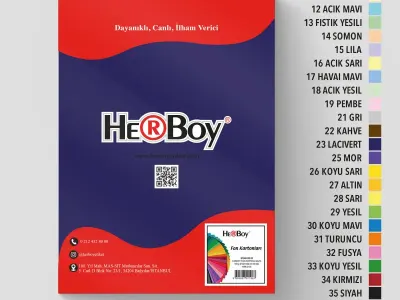 HERBOY FON KARTONU 25X35 NO:23 LACİVERT 100 AD.