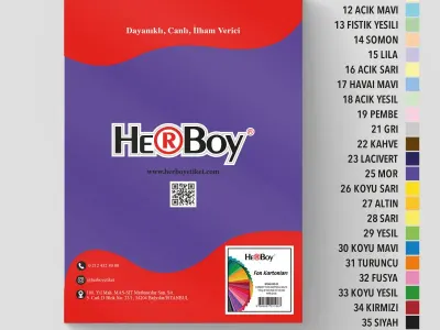HERBOY FON KARTONU 25X35 NO:25 MOR 100 AD.