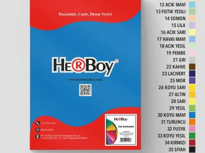 HERBOY FON KARTONU 25X35 NO:30 KOYU MAVİ 100 AD.