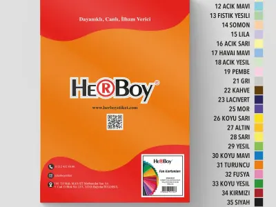 HERBOY FON KARTONU 25X35 NO:32 FUŞYA 100 AD.