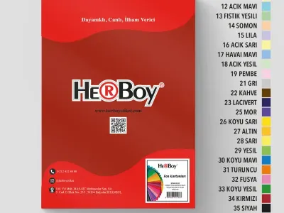 HERBOY FON KARTONU 25X35 NO:36 BORDO 100 AD.