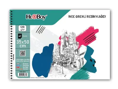 HERBOY SPİRALLİ RESİM DEFTERİ 35X50cm 120g 40'LI
