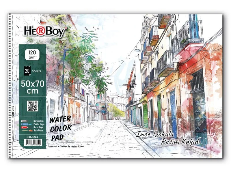 HERBOY SPİRALLİ RESİM DEFTERİ 50X70cm 120g 20'Lİ