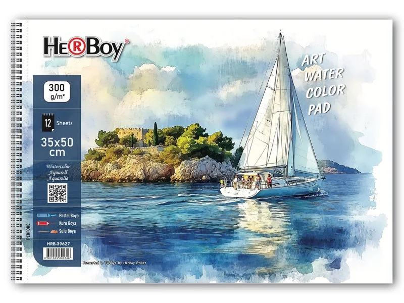 35X50 CM 300 g 12 Lİ ART SULU BOYA DEFTERİ