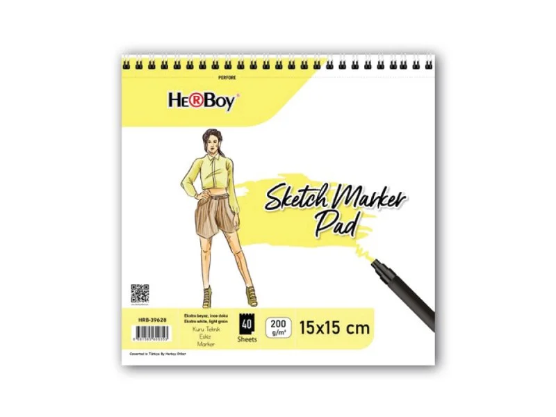 15X15 200GR 40'LI SPİRALLİ SKETCH-MARKER PAD