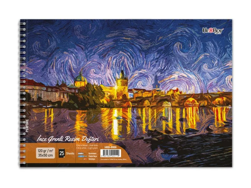 ŞEFFAF PP KAPAK RESİM DEFTERİ 120 gr 35x50cm 25 YP