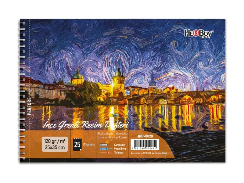 ŞEFFAF PP KAPAK RESİM DEFTERİ 120 gr 25X35cm 25 YP