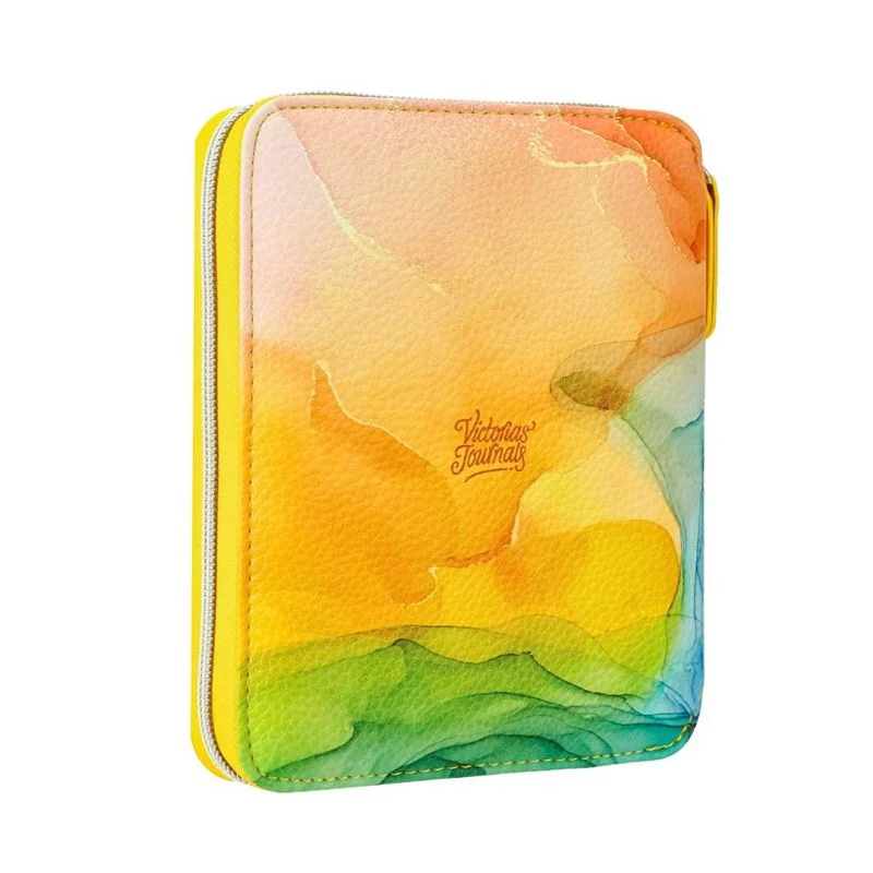 Vj 123-1464 Zipper Folder Organizer Defter A6 Çizgili Sarı