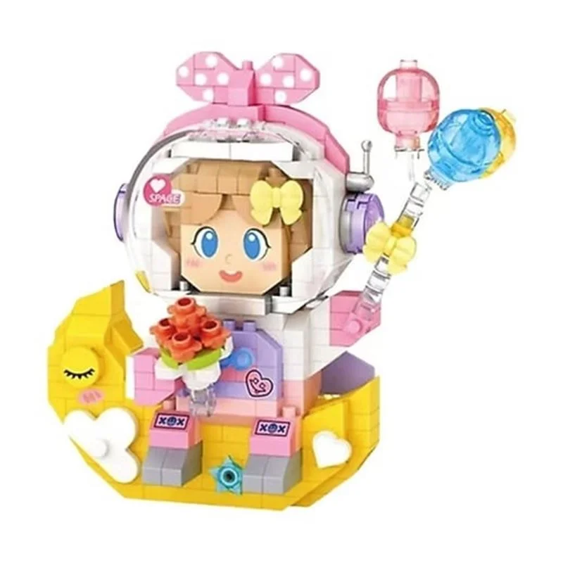 Vagon Lıfe Loz Kız Astronot 410 Parça Block Oyuncak Lz-8828