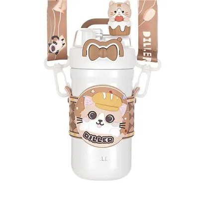 Vagon Lıfe Kedi Figür Paslanmaz Çelik Desenli Termos 490 Ml D9391