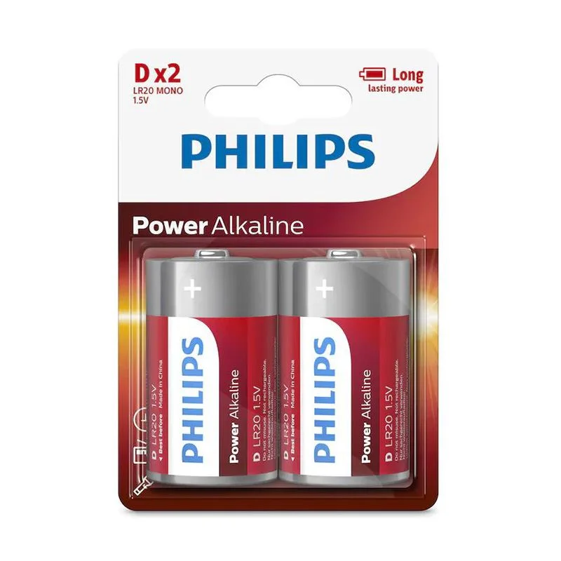 Phılps Lr20P2B/05 Power Alkalıne D Boy Büyük Pil 2 Li