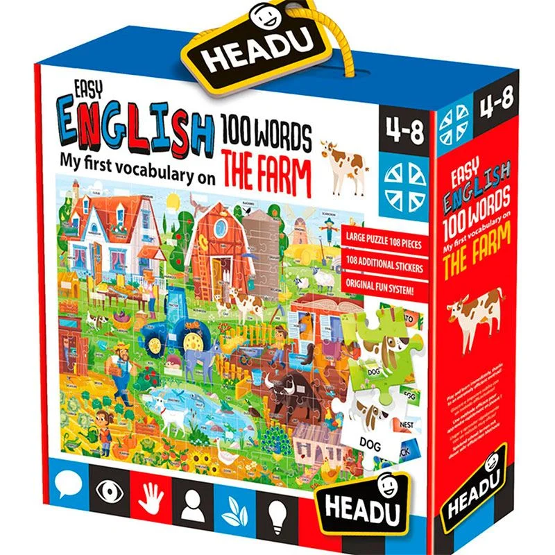 Headu Easy Englısh 100 Words Farm (4-8 Yaş) It20997