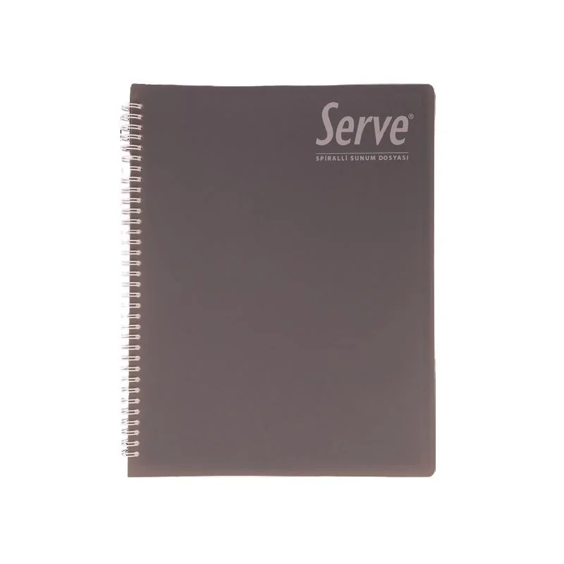 Serve 6440-Gr 40 Lı Gri Spiralli Sunum Dosyası