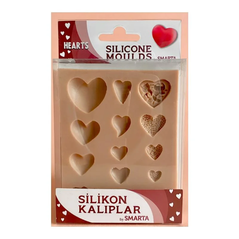 Smarta Silikon Hamur Kalıbı Kalpler Sk1013003