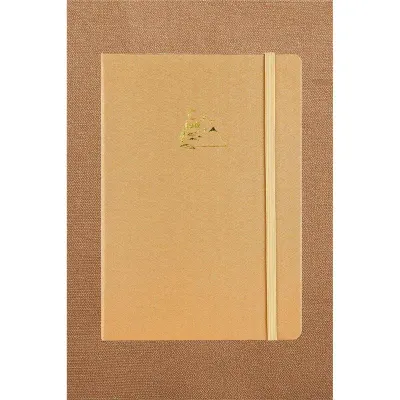 Vj 124-1634 Bujo Kraft Defter Keten 96 Yaprak 150 Gr. Kraft Kağıt Cepli Lastikli Çizgili Taba